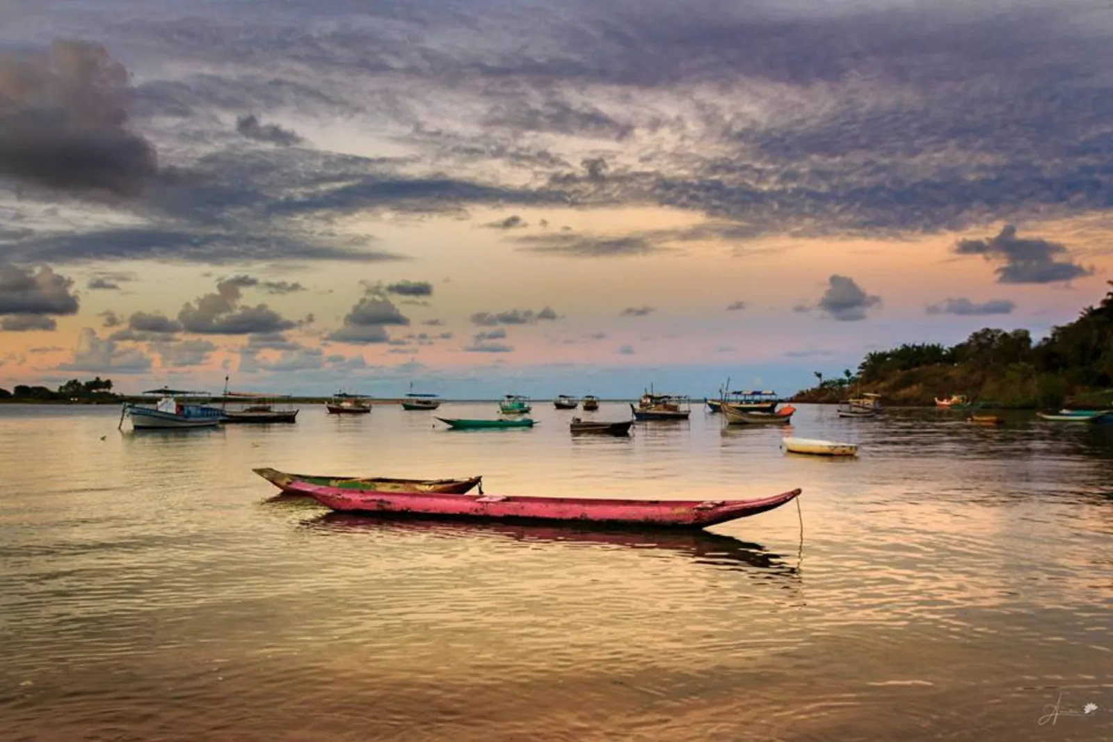 Bahia beach day with calm water and tropical coastline near Itacaré