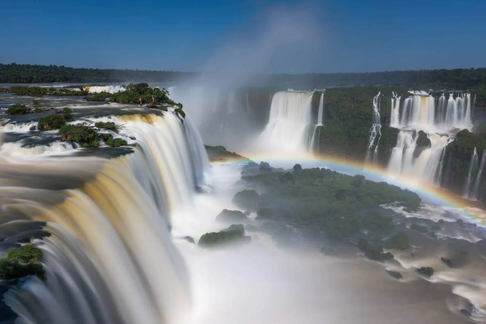 Waterfalls and rainforest scenery in South America