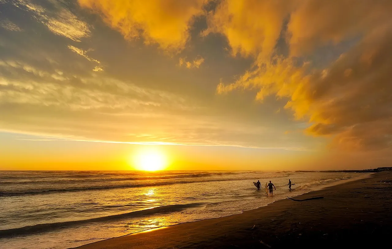 Santa Teresa beach coastline on the Nicoya Peninsula in Costa Rica