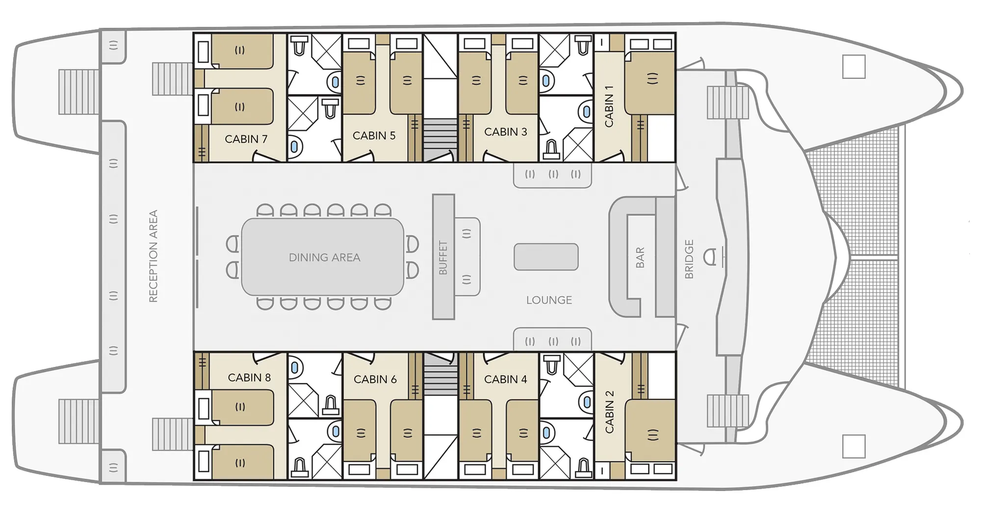 Archipel I – Main Deck deck plan