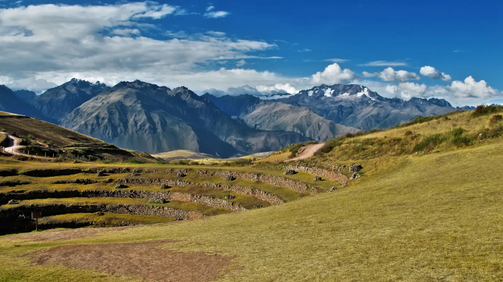 Ancient Inca agricultural terraces at Moray in the Sacred Valley